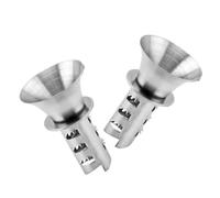 Mipcase 2 Pezzi Spremiagrumi Manuale Squeezer Fruit Squeezer in Acciaio Inossidabile, Argento, Beccuccio a Tromba, Leggero, Salvasforzo, per Negozi di Frutta e Centri Commerciali