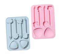 Mipcase 2 pezzi Stampi in Silicone per Biscotti e Dolci con Design Animali e Dinosauri da Blu e Rosa Facili da Sformare e Pulire per Decorazioni Creative Torte e Biscotti