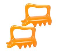 Mipcase 2 Pezzi Strumento Doppia Spinta per Schiena e Collo Massaggiatore Manuale Portatile per Rilascio Tensioni Muscolari e Stimolazione Ergonomici per Autotrattamento