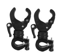 Mipcase 2 Pezzi Supporto per Torcia da Bici con Rotazione Regolabile Clip Manubrio Antiscivolo per Montaggio Frontale Portatile e Facile da Installare