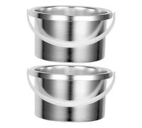 Mipcase 2 Pezzi Vaso Interno di Ricambio in Lega di Alluminio da 500ml per Wax Machine, Scaldacera Argento Design Compatto per Sedute di Epilazione in Saloni di Bellezza