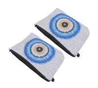 Mipcase 2 Pz Borsa per gli occhi del diavolo sacchetti cosmetici viaggio borsa per il lavaggio portatile pochette trucchi borse portaoggetti custodia per il trucco borse con cerniera