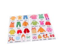 Mipcase 2 Set Adesivi per Classificazione Abbigliamento Etichette Decorative per Armadi e Camere Dei Pratiche e Colorate per Organizzazione e Decorazione