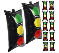 Mipcase 20 pezzi Palloncini Segnale Stradale in Alluminio Rosso per Festa Compleanno Tema Auto e Sicurezza Stradale Decorazioni Versatili per Eventi con Auto e Gare