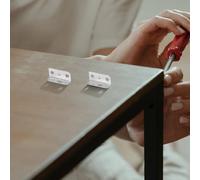 Mipcase 20 pezzi Piastra Riscontro Serratura Cassetto Armadio Angolo Retto Metallo Resistente per Casa Ufficio Scuola Hotel Accessori Bloccaggio Drawer Lock Strike Plate