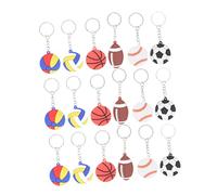 Mipcase 20 Pezzi Portachiavi Sportivi Palloni Calcio Basket e Beach Volley Regali Creativi per Compleanni e Ricompense Scolastiche Accessori per Decorazioni Festive