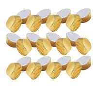 Mipcase 200 pezzi Pz Pirottini Cupcake Alluminio Rinforzato Stampo Torta Muffin Colore Oro per Compleanni Matrimoni e Feste