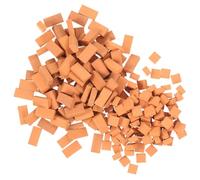 Mipcase 200pezzi Mattoni Miniatura Per Modellismo e Diorama Ornamento Muratura in Miniatura Diy Per Ragazzo Ragazza Accessori Per Micro Paesaggi e Modellini Edifici Rosso Classico