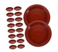 Mipcase 24 Pezzi Vassoi Sottovasi in Plastica Marroni Base Antigoccia per Fioriere Vassoi Drenaggio per Piante da Balcone e Facili da Pulire e Compatibili con Fioriere