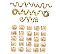 Mipcase 28pezzi Accessori per Capelli da Pirata Gioielli per Trecce di Dreadlock Spirali per Capelli Polsini in Resistenti Non Si Deformano per Trecce e Dreadlock Uomini e Donne