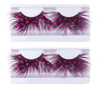 Mipcase 2paia Ciglia Finte Rosa Extra Lunghe Per Trucco Leggeri e Comodi Da Applicare Per Feste Teatro Discoteche e Balli Qualità Riutilizzabili e Resistenti