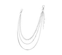 Mipcase 2pezzi Cintura Per Donna Ciondolo Portachiavi Per Pantaloni Catene Per Jeans Da Donna in Metallo Resistente e Regolabile Accessori Per Fianchi