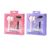 Mipcase 2pezzi Massaggiatore e Spazzola Doppia Faccia Per Pulizia Viso Kit Professionale Per Massaggio e Detersione Della Per Casa e Salone Di Bellezza