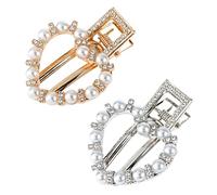 Mipcase 2pezzi Perle Fermagli per Capelli Donna Strass Accessori per Capelli Eleganti Fermagli per Fissare i Perle Forcine per Styling dei Piccole e Raffinate