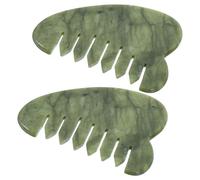 Mipcase 2pezzi Pettine Massaggiante per Capelluto in Pettine Raschiante Multifunzionale Strumento Guasha per Viso e Corpo Leggero e Portatile per Uso Quotidiano