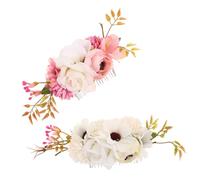 Mipcase 2pezzi Pettine per Capelli Sposa Fiori Accessori per Capelli da Sposa Pettini da Damigella d Onore Ornamento per Copricapo