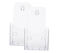 Mipcase 2pezzi Porta Riviste e Documenti da Parete in Acrilico Trasparente Organizer Ufficio Salvaspazio Espositore per Depliant e Supporto Resistente e Versatile per Scrivania