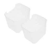 Mipcase 2pezzi Salvaspazio Trasparenti per Porta Laterale del Frigorifero Contenitori di Conservazione per Frutta e Verdura Organizer di Cibo Fresco per Casa Scatole di Archiviazione