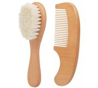 Mipcase 2Pezzi Spazzola e Pettine Legno per Bagnetto e Sicuro per Capelluto Del Stimola Circolazione e Rilassante