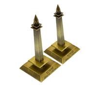 Mipcase 2pezzi Torre Indonesiana Decorazione Architettonica d'Epoca Statua della Torre Scultura da Rappresentazione Storica Design Intricato Souvenir Speciale Costruzione Durevole