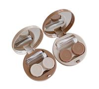 Mipcase 2Sets Porta Compatte e Leggere Custodia per Trucco per Viaggi e Uso Colori Neutri Nude