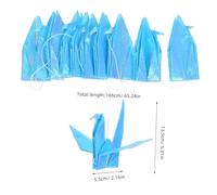 Mipcase 3 Corde Fili Ghirlande Origami Gru di Carta Impermeabili per Esterni Decorazioni Pronte per Foto Bridal Shower Engagement e Festa di Laurea Gru per Filo Blu