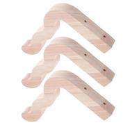 Mipcase 3 Ganci da Parete in Legno Massello per Piante da Interno Supporti per Vasi Sospesi e Campanelli Eolici Facili da Installare per Pareti Verdi e Decorazioni Casa