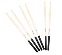 Mipcase 3 paia Bacchette per Batteria Legno Antiscivolo per Principianti Comode e Resistenti Facili da Trasportare per Praticare e Ogni Luogo