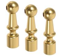 Mipcase 3 Pezzi Connettori per Ringhiere in Metallo Dorato 5mm, Accessori Ferramenta per Mobili Cappucci Terminali per Scaffali Espositivi in Vetro, per Organizzazione Armadi e Mobili