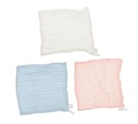 Mipcase 3 pezzi Washcloths in Garza Morbida Asciugamano Multifunzionale per Bava e Rigurgito Assorbente e Delicato per Ragazzo Rosa Bianco