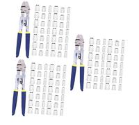 Mipcase 3 Set Pinza Crimpatrice Inox con Tubo Alluminio e Antiscivolo per e Funi Kit Crimpatura Professionale Portatile