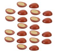 Mipcase 30 Miniature Boiled Egg Halves Realistic Food Toys For Dollhouse Kitchen Decor Educational Play Accessories For