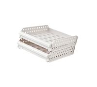 Mipcase 30griglie Contenitore Uova Impilabile Scomparti Scatola Salvaspazio Per Frigorifero e Cucina Design Incasso Antiscivolo Per Protezione Uova Fragili Plastica Bianco Strati