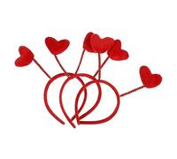 Mipcase 3pezzi Fascia per Capelli Forma di Cuore in Rosso Due Molle in Metallo Accessori per Capelli per Ragazze e Donne Adatti per Feste Private e Uscite Quotidiane