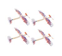Mipcase 4 Aeroplanini in Schiuma con Kit DIY Assemblaggio Manuale per Modellini Aereo Colorati senza Batterie Giocattoli per Feste e Attività Allaperto