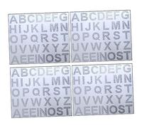 Mipcase 4 Fogli Adesivi Lettere Acriliche con Strass Glitterati di Decorazioni Autoadesive Trasferibili per Abbigliamento Borse e Accessori Diy Lettere Brillanti per Personalizzare Tessuti