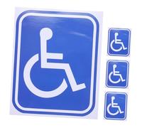 Mipcase 4 pezzi Adesivi Disabili Sedia Rotelle Decalcomanie Simbolo Handicap Autoadesive per Auto Finestra Leggere e Resistenti per Uso Portatile e Quotidiano