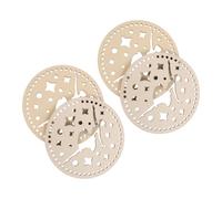 Mipcase 4 Pezzi Base Legno Rotonda per Borsa, Bambina Ballerina | Legno Beige, Disco Cavo Non Rifinito, Supporto per Uncinetto e Intreccio, per Lavoretti e Borse Fatte a Mano