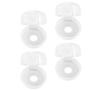 Mipcase 4 pezzi Copri Piano Cottura Gas Protezione Sicura per Cover Manopole Cucina in Plastica Trasparente Adesivo Zero Compatibile con Cucine Gas e Forni