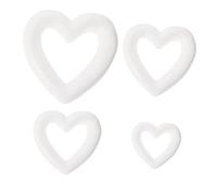 Mipcase 4 Pezzi Cuori in Schiuma Forma Cuore per Decorazioni Fai da Te Modelli in Polistirolo Sicuri e Durevoli per Matrimoni Feste e Arredamento Casa Superficie Liscia per Pittura e