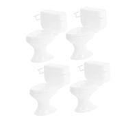 Mipcase 4 Pezzi Di Accessori Per Il Bagno Della Casa Delle Bambole Bagno Per Mini Minuscoli Piccoli Mobili Per Il Bagno Per La Casa Delle Bambole Vasino Per Accessori Per