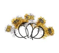 Mipcase 4 pezzi Fasce per Capelli di Capodanno Accessori Festivi Glitterati Oro e Argento Decorazioni Leggere e Portatili per Feste e Foto Cerchietti Versatili per Abiti Casual e Formali