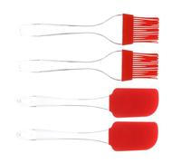 Mipcase 4 pezzi Pennelli Bbq in Silicone per Cucina e Barbecue Spatole Morbide per Spennellare Olio e Salse Utensili Facili da Pulire e Delicati Pentole