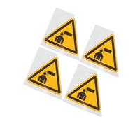 Mipcase 4 pezzi Segnale di Avvertimento Testa in PVC Resistente Adesivo Triangolare Protezione Testa per Macchinari e Soffitti Bassi Sicurezza Industriale