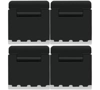 Mipcase 4 Pezzi Supporto per Laptop Pieghevole in Abs, Nero, per Desktop e Uso On-the-go, Ergonomico e Ventilato, per Professionisti