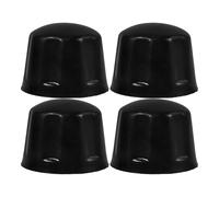 Mipcase 4 Pezzi Tappi Copri Mozzo Ruota in Gomma Nera per Quad e Rimorchi | Protezione Sigillante Contro Polvere e Intemperie, per Cerchi Rv e Atv, Look Pulito