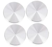 Mipcase 4 Pezzi torta di alluminio superiore disco cerchio in alluminio montare per mobili tavoli in alluminio circle disc adattatore per piani in Lega di alluminio Argento