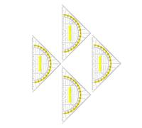 Mipcase 4 Pezzi Triangolo di Disegno con Righello Geometrico Trasparente Ps | Scale Chiare, Design Multifunzione, per Attività Didattiche e Compiti di Geometria, Uso Professionale