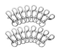 Mipcase 40 Pezzi Ganci a Scatto in Metallo per Guinzaglio Cane Moschettoni Doppia Estremità Connettore per Catena Animali Domestici Fibbia a 3 Punti Adatto per Passeggiate ed Escursioni