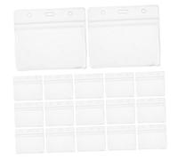 Mipcase 40 pezzi Portabadge PVC Antistrappo Custodia Protettiva per Carte Id Design e Lato e Resistente per Ufficio e Eventi